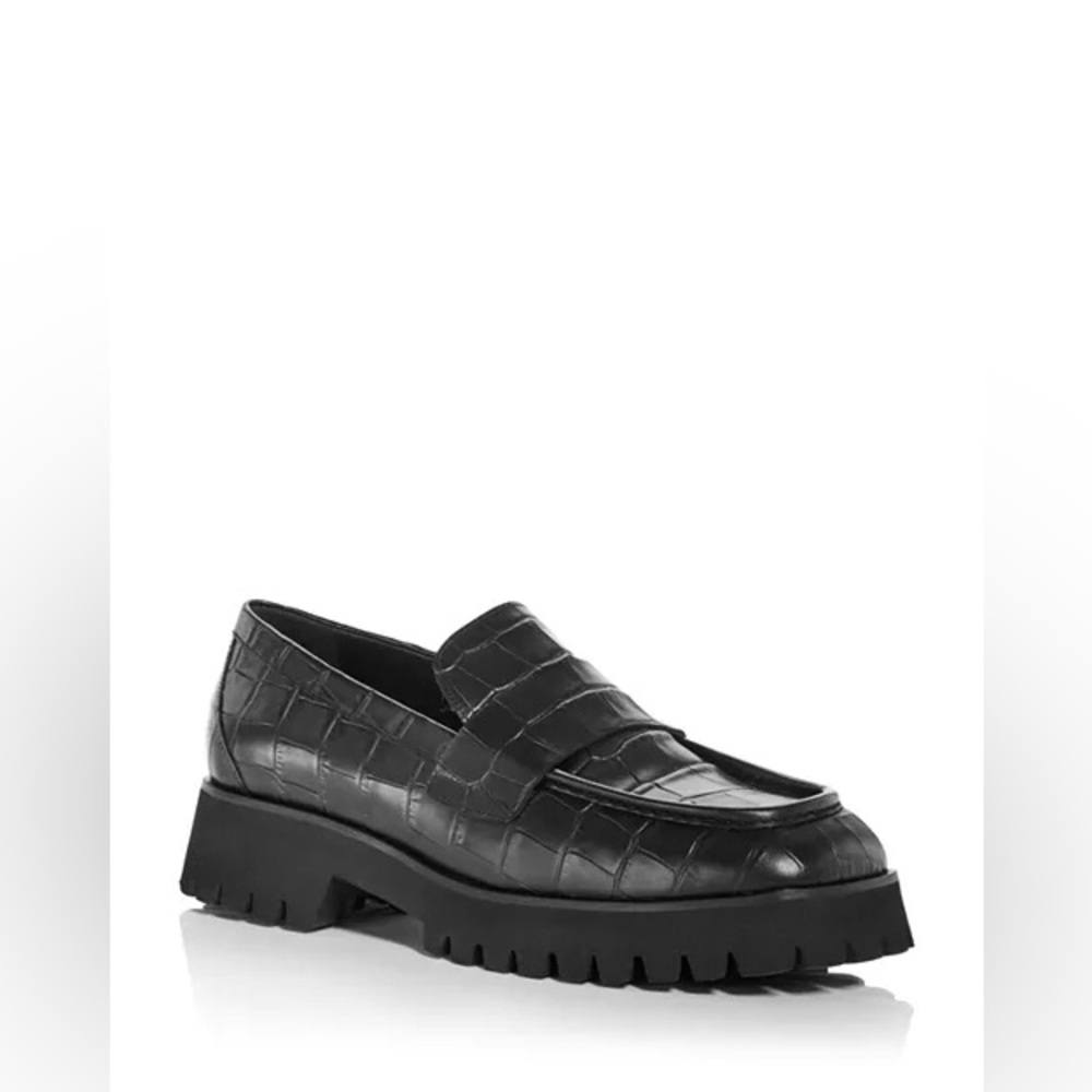 NIB Freda Salvador Women's Hana Croc Embossed Loafers Size 8.5
